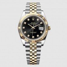 롤렉스 데이저스트 오이스터 41mm 블랙다이얼 오토매틱 메탈 시계 126333
